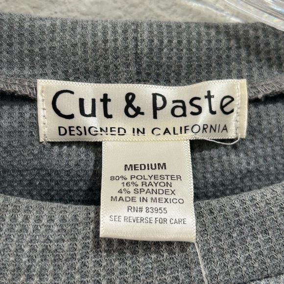 Cut & Paste Knit Crew Neck Oversized Cropped Longe Sleeve Sweater SZ Medium NWT - Picture 2 of 9